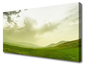 Quadro su tela Vista della natura del prato verde 100x50 cm