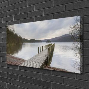 Foto quadro su tela Ponte di architettura del lago 100x50 cm