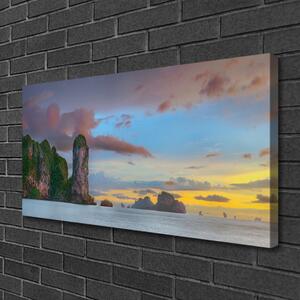 Stampa quadro su tela Paesaggio di montagna del mare 100x50 cm