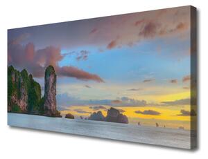 Stampa quadro su tela Paesaggio di montagna del mare 100x50 cm