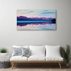 Stampa quadro su tela Montagne del paesaggio del lago 100x50 cm