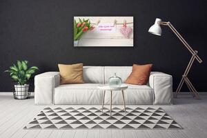 Foto quadro su tela Tulipani Cuore Art 100x50 cm