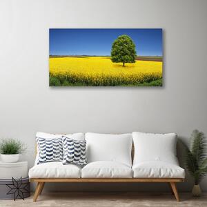 Quadro su tela Prato, albero, natura, campo 100x50 cm