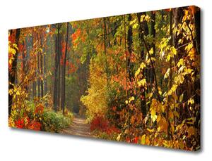 Quadro su tela Natura Foresta d'autunno 100x50 cm