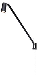 Applique da parete Nemo Lighting, dimmerabile, Nero, Soggiorno, Alluminio