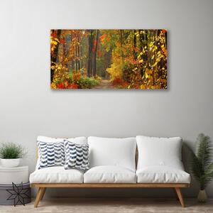 Quadro su tela Natura Foresta d'autunno 100x50 cm
