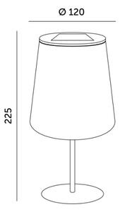 Lampada da tavolo solare a LED LUVETRA LED/1xAA 4000K IP44 200 mAh nera