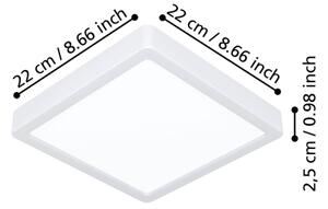 Eglo 901312-LED Plafoniera FUEVA LED/10,5W/230V 2700/4000/6500K 22x22 cm bianca