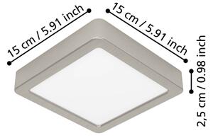 Eglo 901319 - Plafoniera LED FUEVA LED/7W/230V 2700/4000/6500K 15x15 cm cromo