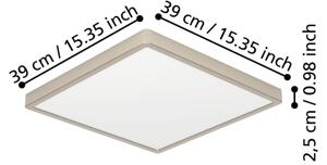 Eglo 901323 - Plafoniera FUEVA LED/17,5W/230V 2700/4000/6500K 39x39 cm cromo