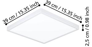 Eglo 901314-LED Plafoniera FUEVA LED/17,5W/230V 2700/4000/6500K 39x39 cm bianco
