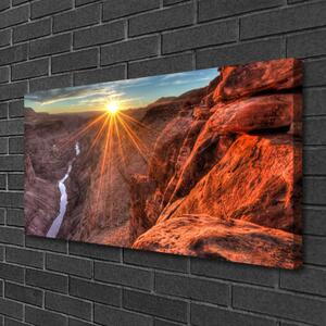 Quadro su tela Paesaggio del deserto del sole 100x50 cm