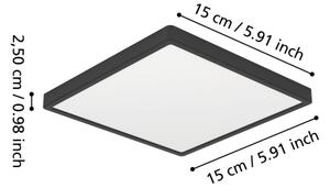 Eglo 901328 - Plafoniera per bagno FUEVA LED/7W/230V 15x15 cm IP44 nera