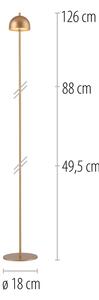 Schöner Wohnen 19245-12 - Lampada da terra LED dimmerabile BELLIS LED/2,5W/5V IP54 dorata