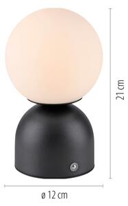 Schöner Wohnen 19218-18 - Lampada da tavolo LED dimmerabile RUDI LED/1,2W/5V nera