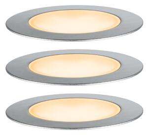 Lampade da esterno Paulmann, LED-Bodeneinbauleuchte Set, dimmerabile, Grigio, Metallo, Moderno