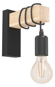 Lampada da parete nera/di colore naturale TOWNSHEND – EGLO