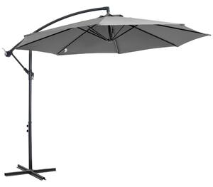 Outsunny Ombrellone da Esterni Struttura in Acciaio e Poliestere Impermeabile Anti-UV Φ300x250cm Grigio|Aosom