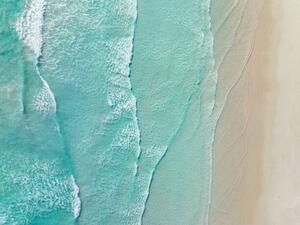 Fotografia Waves from the Southern Ocean washing, Abstract Aerial Art