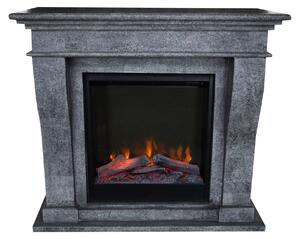 Camino elettrico Kreta - Potenza di riscaldamento: 1400 Watt - Larghezza: 120 cm - Pietra naturale