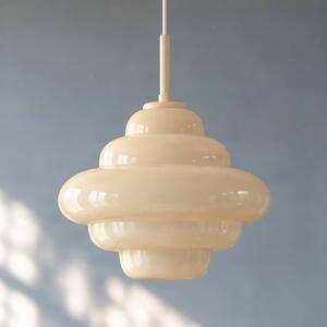 Lampada a sospensione Leilani Lucande, dimmerabile, Giallo / Arancione, Soggiorno / Sala da pranzo, Vetro, Design, Lampada a sospensione
