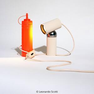 FLOS Lampada da tavolo di design Bilboquet, Crema / Ambra, Soggiorno / Sala da pranzo, Plastica, Design, Lampada da tavolo