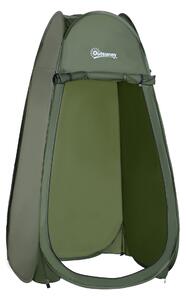 Outsunny Tenda da Doccia Pop Up Impermeabile in Poliestere e Plastica, 100x100x185 cm, Verde Militare