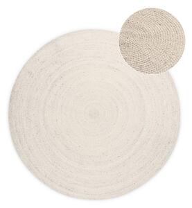 Tappeto rotondo color crema in iuta reversibile/tessuto a mano ø 100 cm Braided – Hanse Home