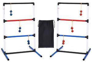Costway Gioco lancio su scala con 6 palline PE e segnapunti incorporato per interno ed esterno, Gioco per giardino e spiaggia