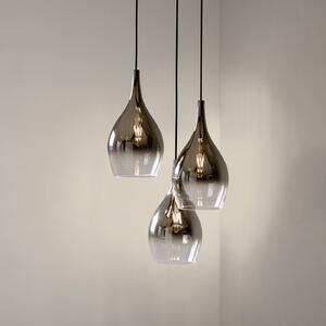 Paul Neuhaus Lampada a sospensione Pilua, dimmerabile, Alluminio / Grigio / Zincato, Soggiorno / Sala da pranzo, Vetro, Moderno, Lampada a sospensione