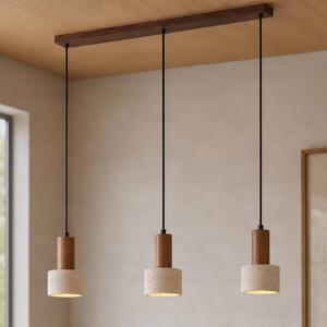 Lampada a sospensione Carlotta Lucande, dimmerabile, Crema / Ambra, Soggiorno / Sala da pranzo, calcestruzzo / cemento, Moderno, Lampada a sospensione