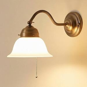 Berliner Messinglampen Applique da parete BORIS, dimmerabile, Bronzo / Ottone antico, Corridoio, Ottone, Antico, Applique