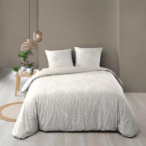 Set copripiumino e federa beige in cotone per letto matrimoniale/per letto esteso 3 pezzi 240x220 cm Morgane – douceur d'intérieur