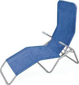 Galileo Sdraio da Giardino a Dondolo in Metallo/Textilene Dimensioni 190x58x97 cm colore Blu - Dondolina