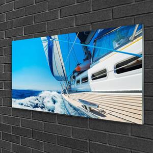 Quadro in vetro Barca Mare Paesaggio 100x50 cm