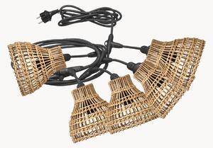 Ghirlanda luminosa da esterno in rattan Sarah, 650 cm