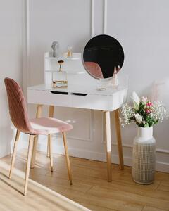 JUMI Toilette con specchio SCANDI cosmetico bianco per il trucco Cassettiera scandinava