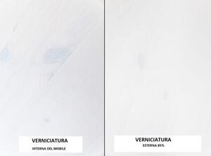 Letto Shabby Toscano 160x200 in Legno Massello Bianco Miele | Stile Country e Qualità Superiore