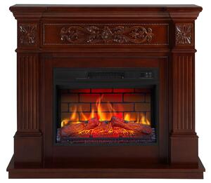 Camino elettrico ArtiFlame Toscana AF23BS color terracotta - autoportante, con fiamma LED, riscaldamento da 1,8 kW, adatto per ambienti fino a 30 m², con effetto sonoro