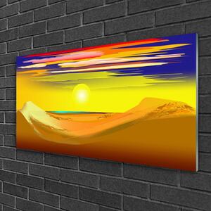 Quadro vetro Desert Sun Art 100x50 cm