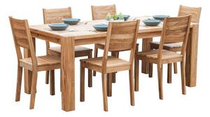 Set 6 sedie da pranzo in legno massello di rovere