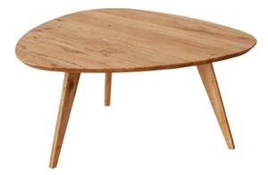 Tavolino legno massello di rovere moderno ovale Orbetello