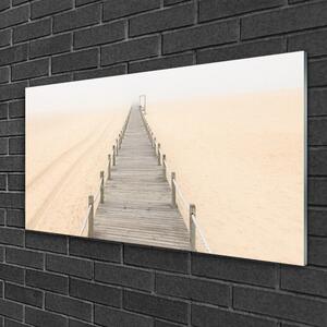 Quadro in vetro Architettura del ponte di sabbia 100x50 cm