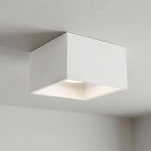 Plafoniera Quadrata da Soffitto GX53 in Gesso - Serie ESSENZA