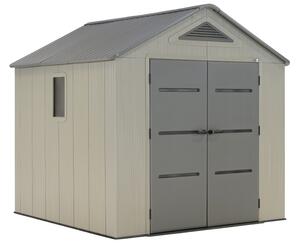 Casetta per attrezzi in plastica Boston 2,5 x 2,46 m CoverTech grigio
