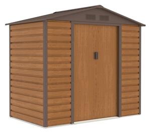 Casa degli attrezzi in metallo Lahti 2,1 x 1,3 m Negozio Boss in legno