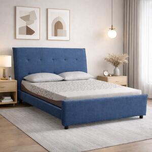 KIT Letto Matrimoniale DALLAS con Materasso MILLENIUM Blu