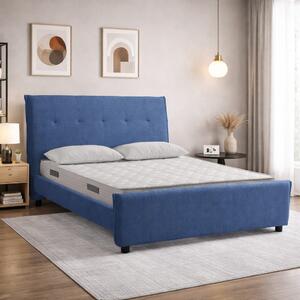 KIT Letto Matrimoniale DALLAS con Materasso FASHION 2.0 Blu