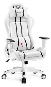 Diablo X-One 2.0 Gaming Chair Sedia da ufficio Sedia da scrivania Braccioli regolabili Design ergonomico Cuscino collo/glutei Bianco Piccolo