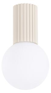 Plafoniera color crema con paralume in vetro ø 12 cm Orbital – Sollux